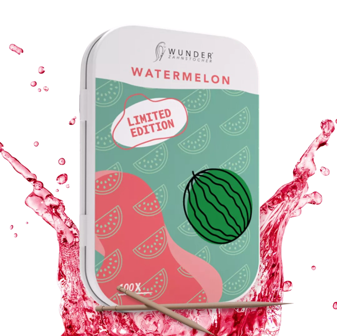 Zahnstocher mit Geschmack Limited Edition Wassermelone