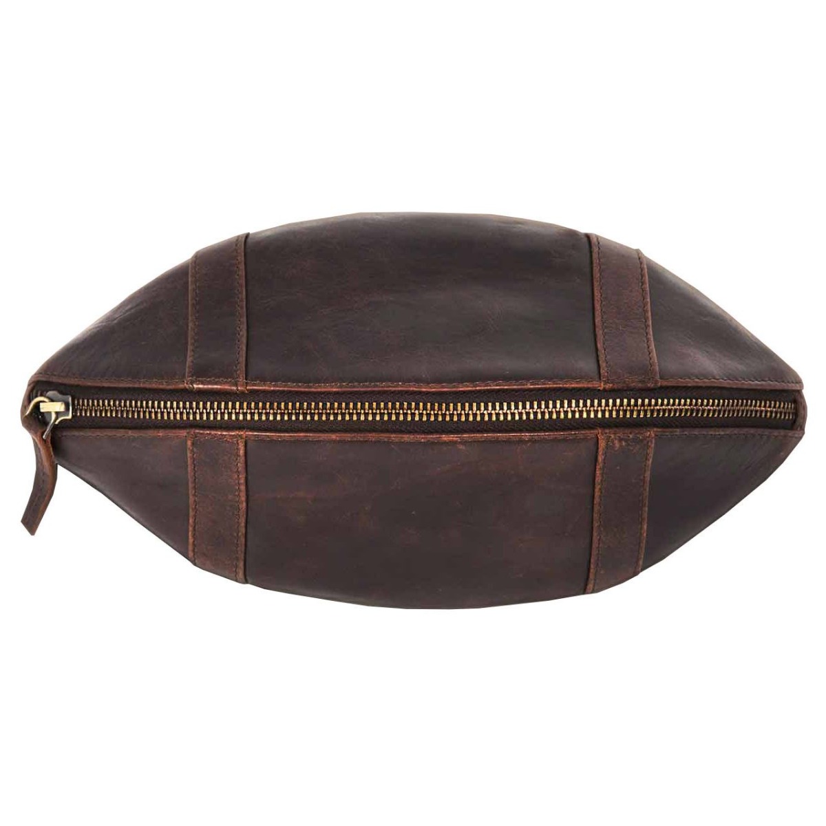 Kulturtasche aus Echtleder American Football