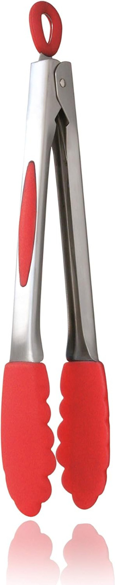 Kochzange Silikon Rot