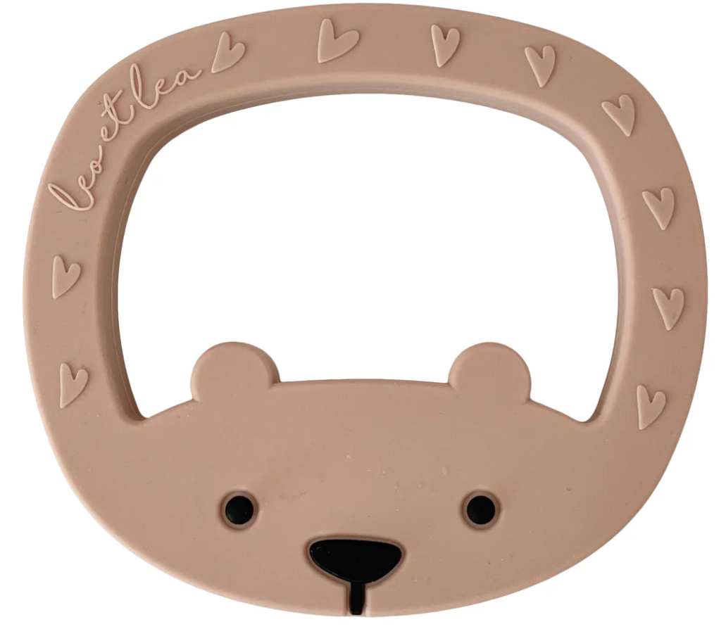 Kleiner Bär Beissring Montessori Hellrosa