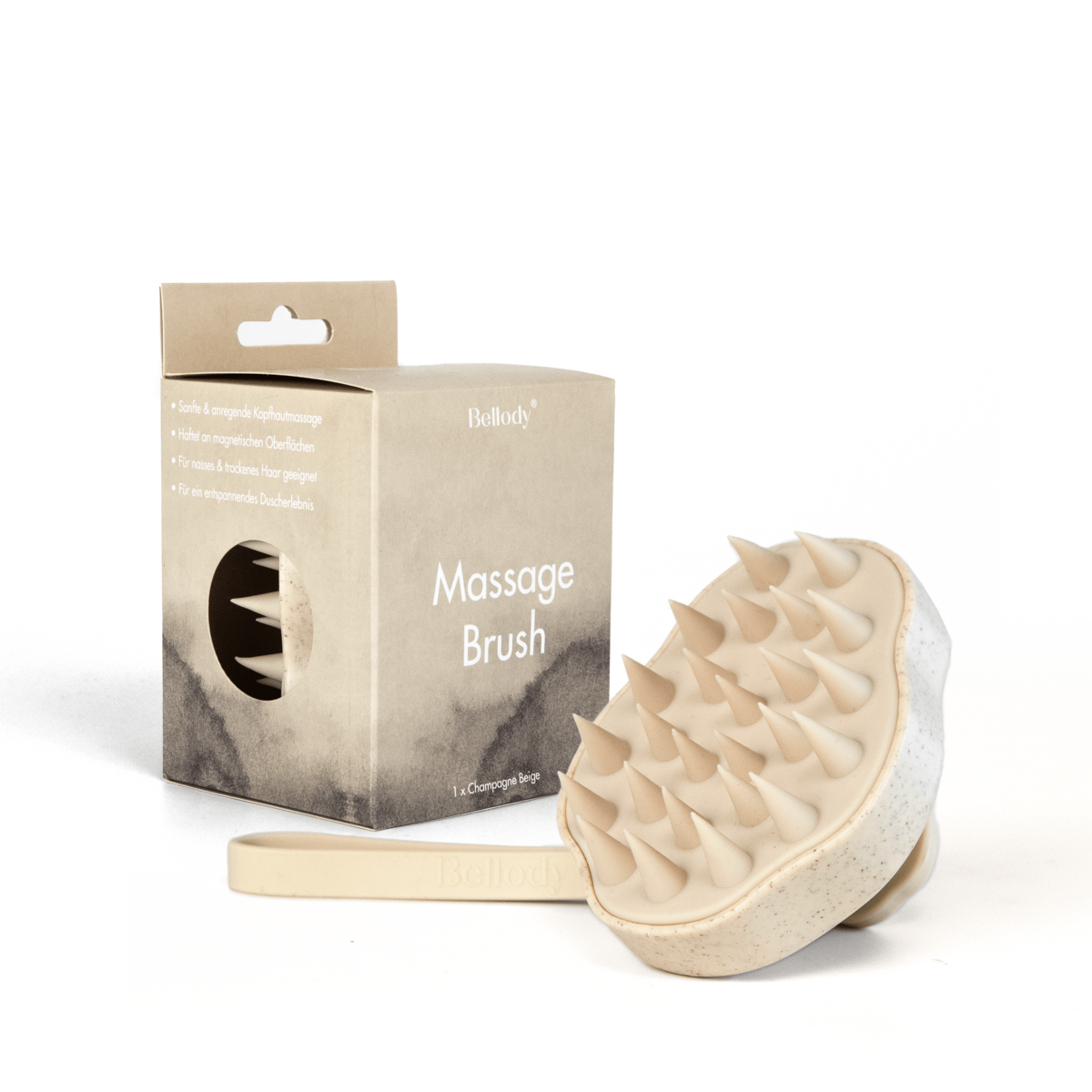 Kopfmassagebürste Beige