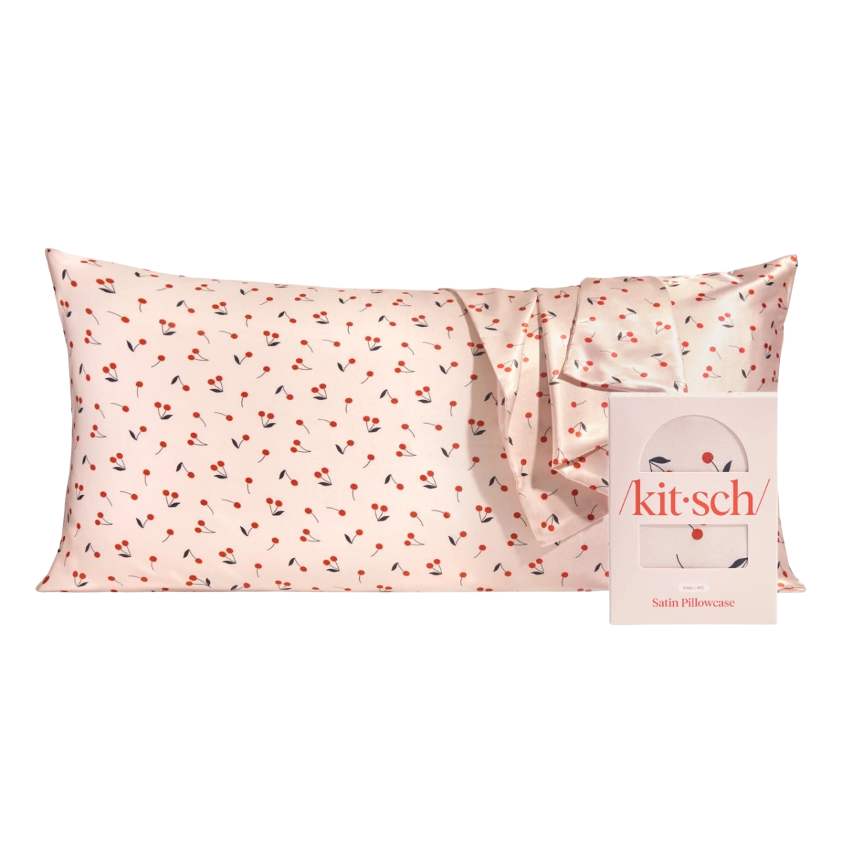 Satin Kissenbezug King Kirschen