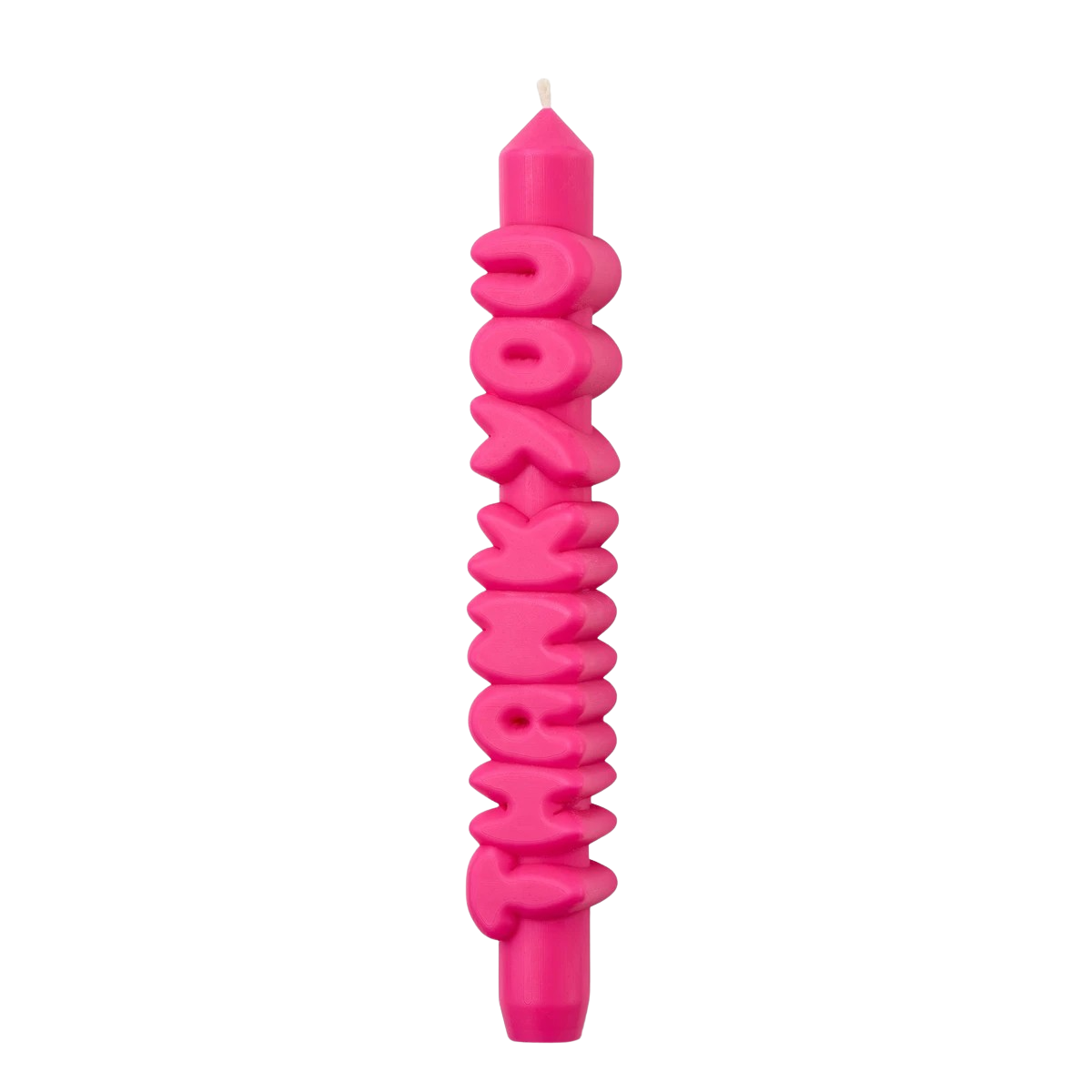 Kerze Taper candle THANK YOU Pink