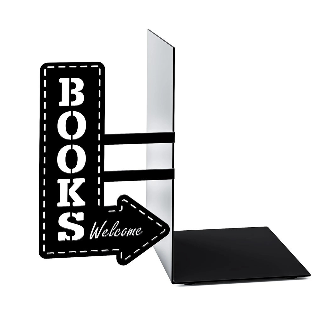 Buchstütze Bookshop Schwarz