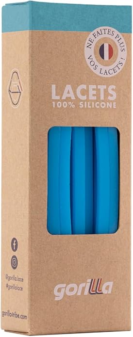 Elastische Schnürsenkel Flexibel Ohne Binden Schmal Silikon Neon Blue