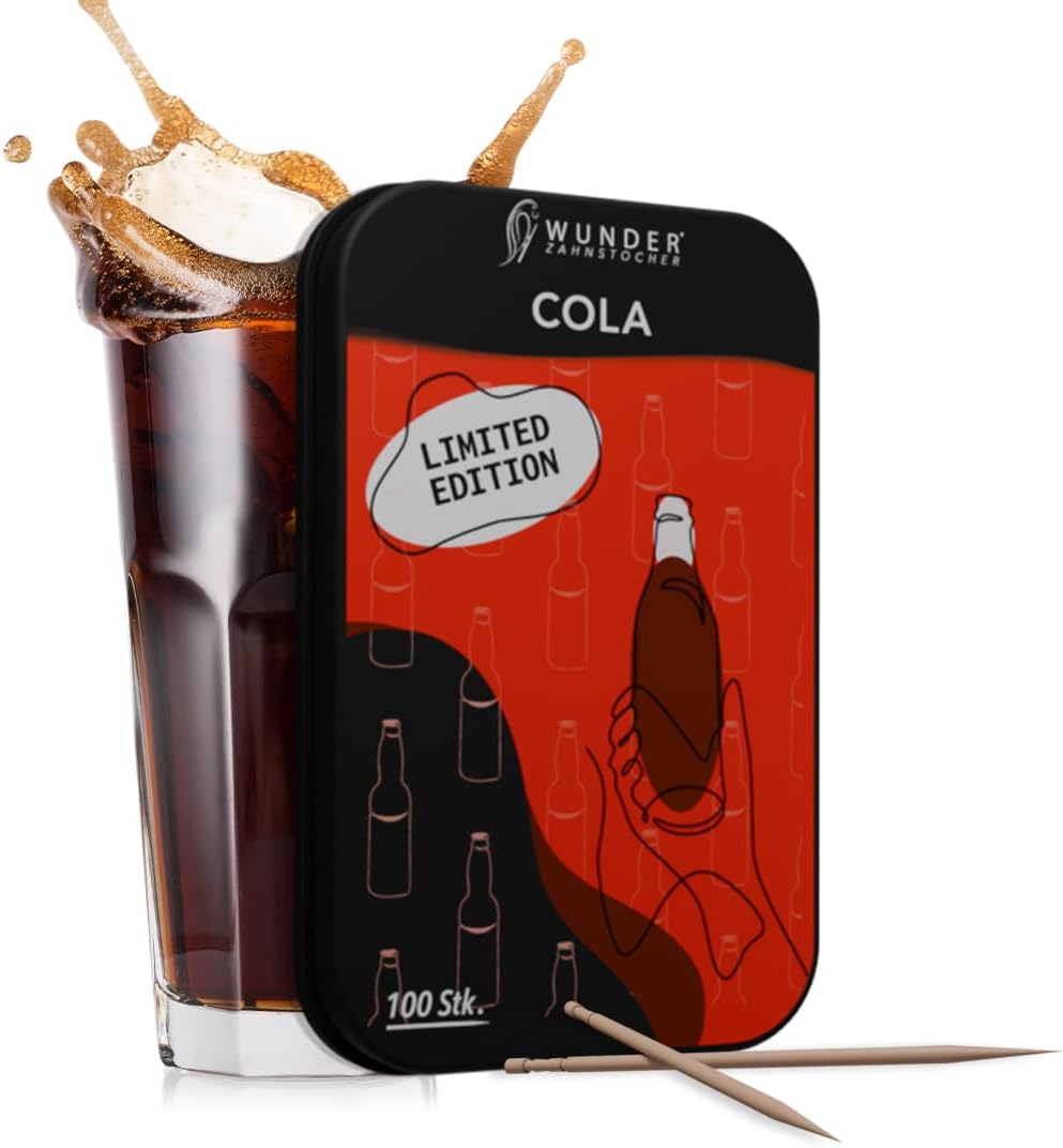 Zahnstocher mit Geschmack in Metalldose Limited Edition Cola