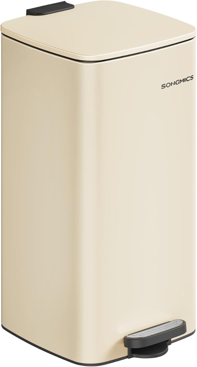 Mülleimer 30L platzsparend sandbeige Stahl
