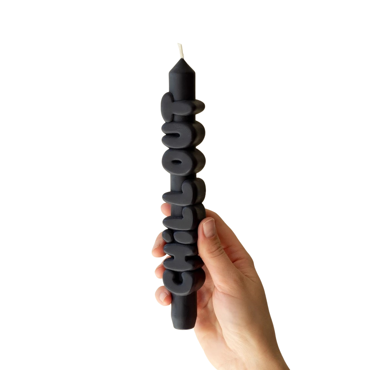 Kerze Taper candle CHILL OUT schwarz