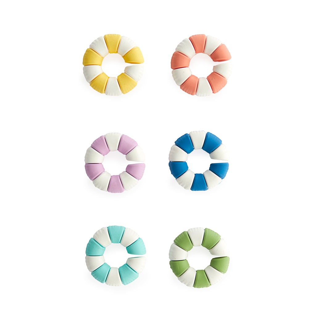 Glasmarkierer Retro-Schwimmring Kunststoff 6er Set