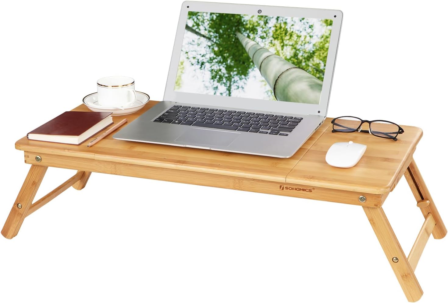 Laptopständer Notebooktisch Klappbar Bambus