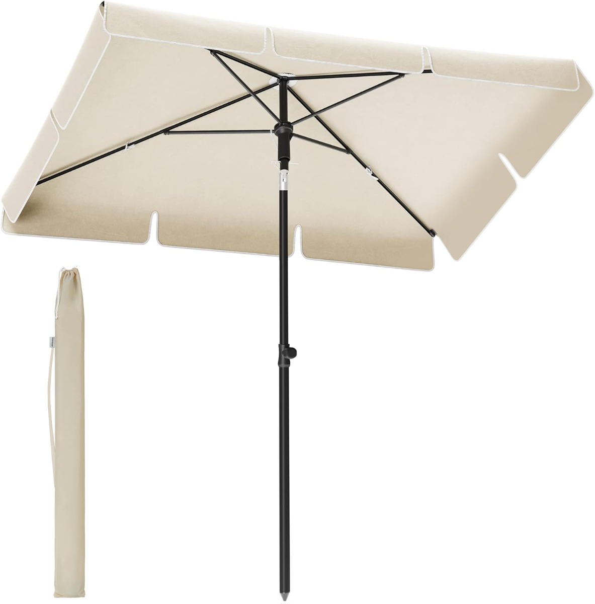 Balkonschirm 200x125cm UPF50+ beige