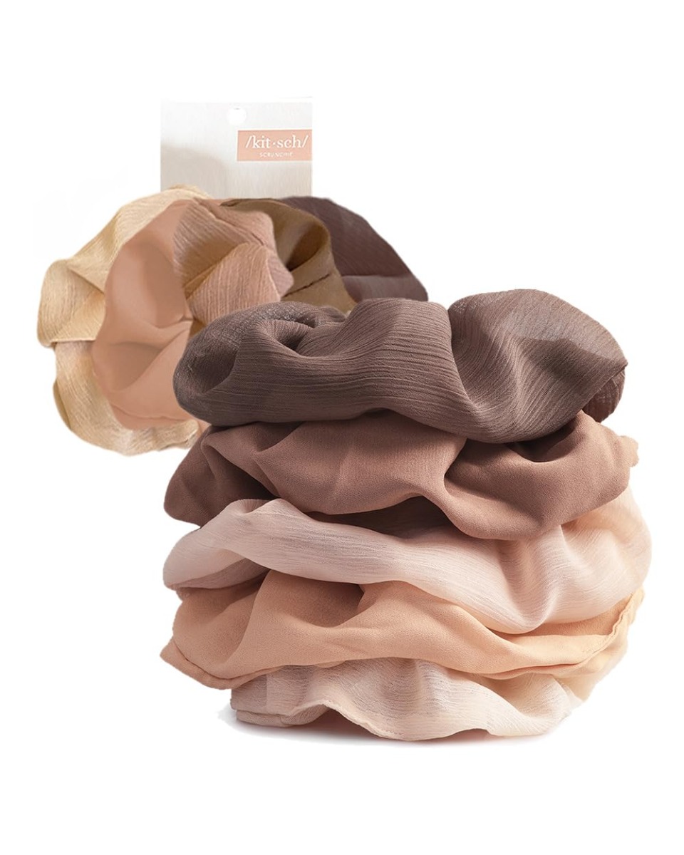 Ultrazierliche Satin Haargummis 6 Stück Eukalyptus