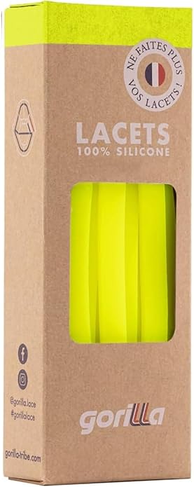 Elastische Schnürsenkel Flexibel Ohne Binden Breit Silikon Neon Yellow