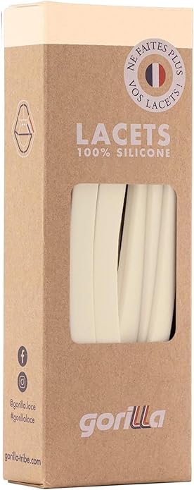 Elastische Schnürsenkel Flexibel Ohne Binden Breit Silikon Vanilla