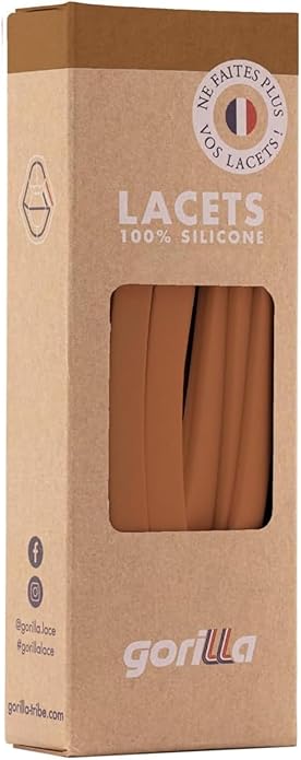 Elastische Schnürsenkel Flexibel Ohne Binden Breit Silikon Caramel