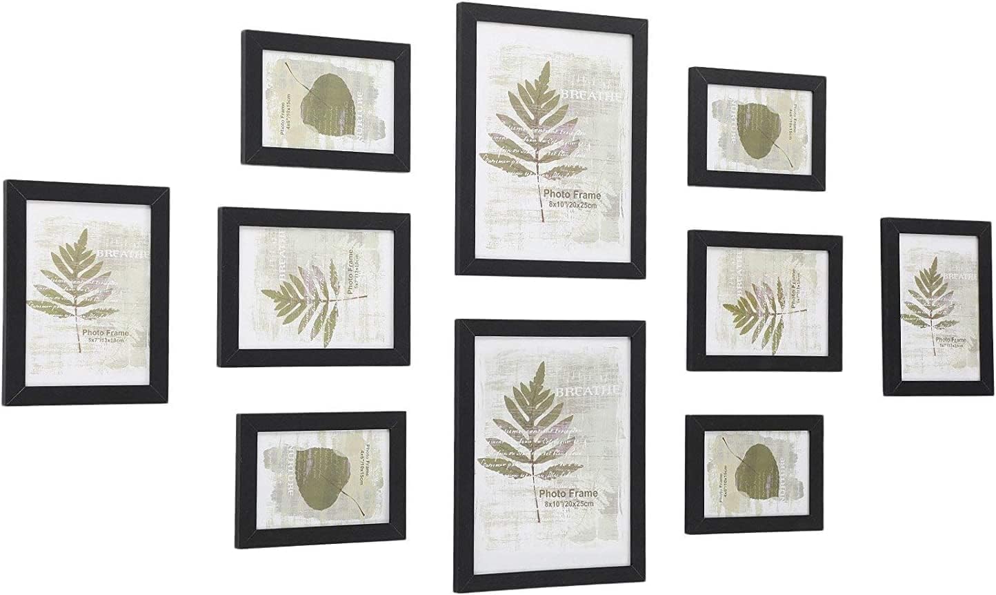 Bilderrahmen Set für Fotos, Schwarz