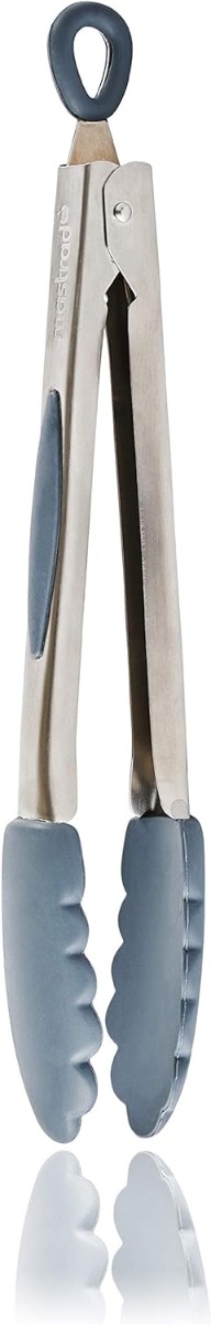 Küchenzange Edelstahl & Silikon 26cm Grau