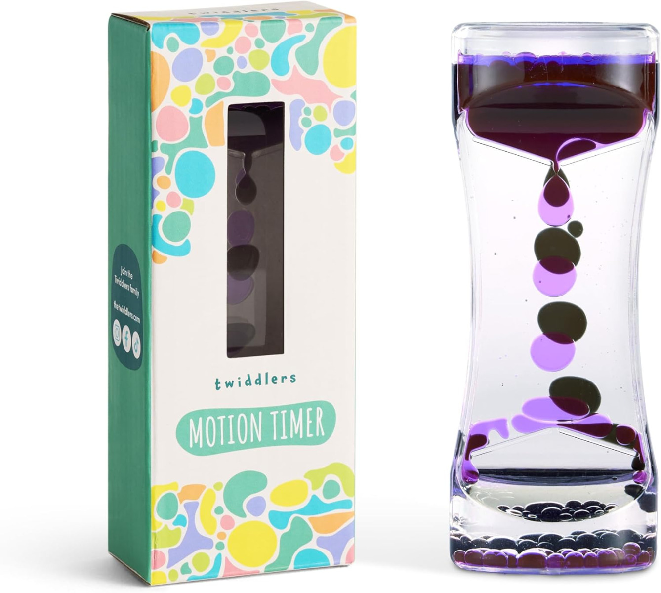 Flüssige Sanduhr Liquid Motion Timer pink purple