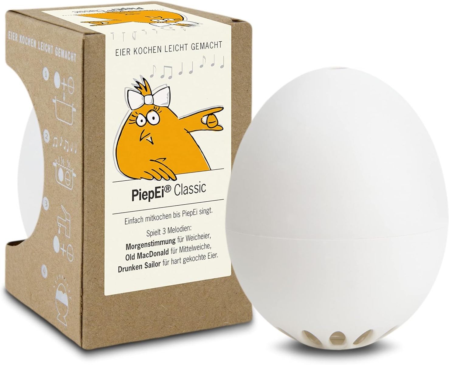 Singende Eieruhr Classic weiss