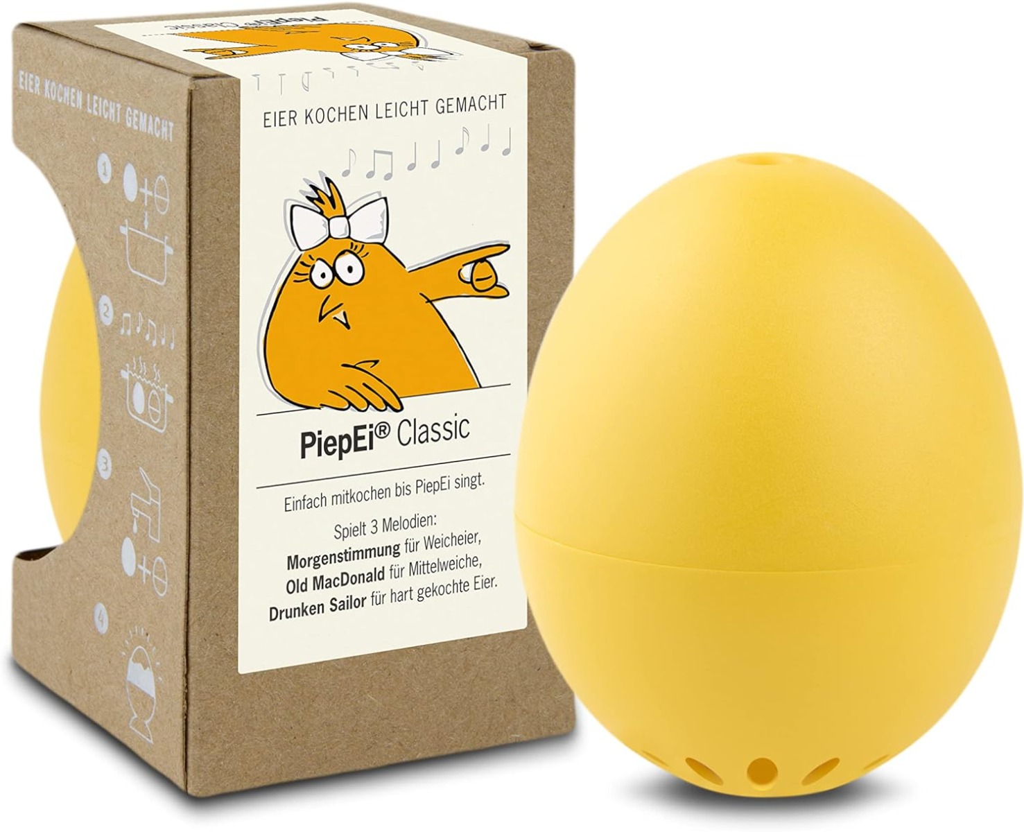 Singende Eieruhr Classic gelb