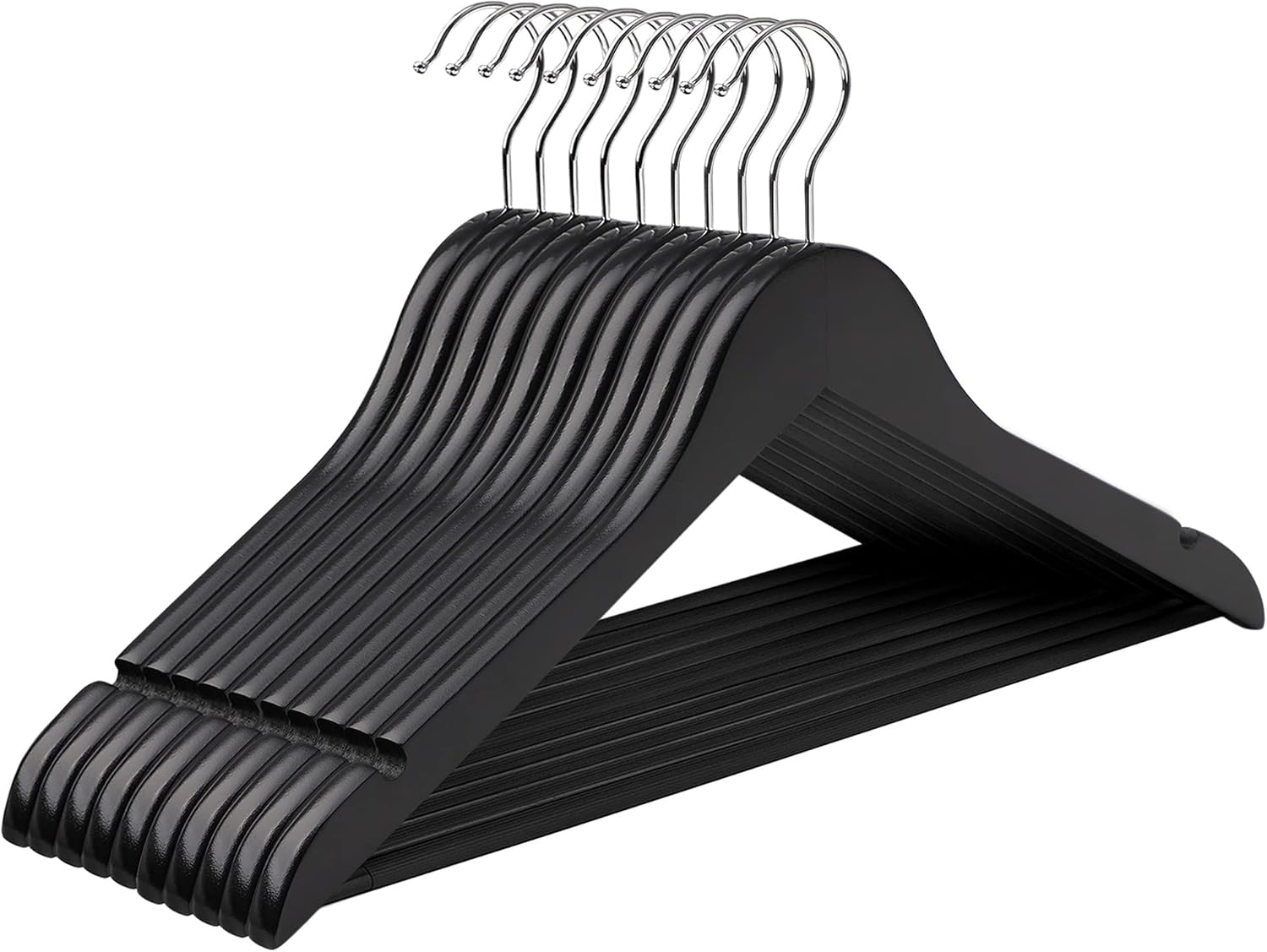 Kleiderbügel Holz 10er Set Rutschfest