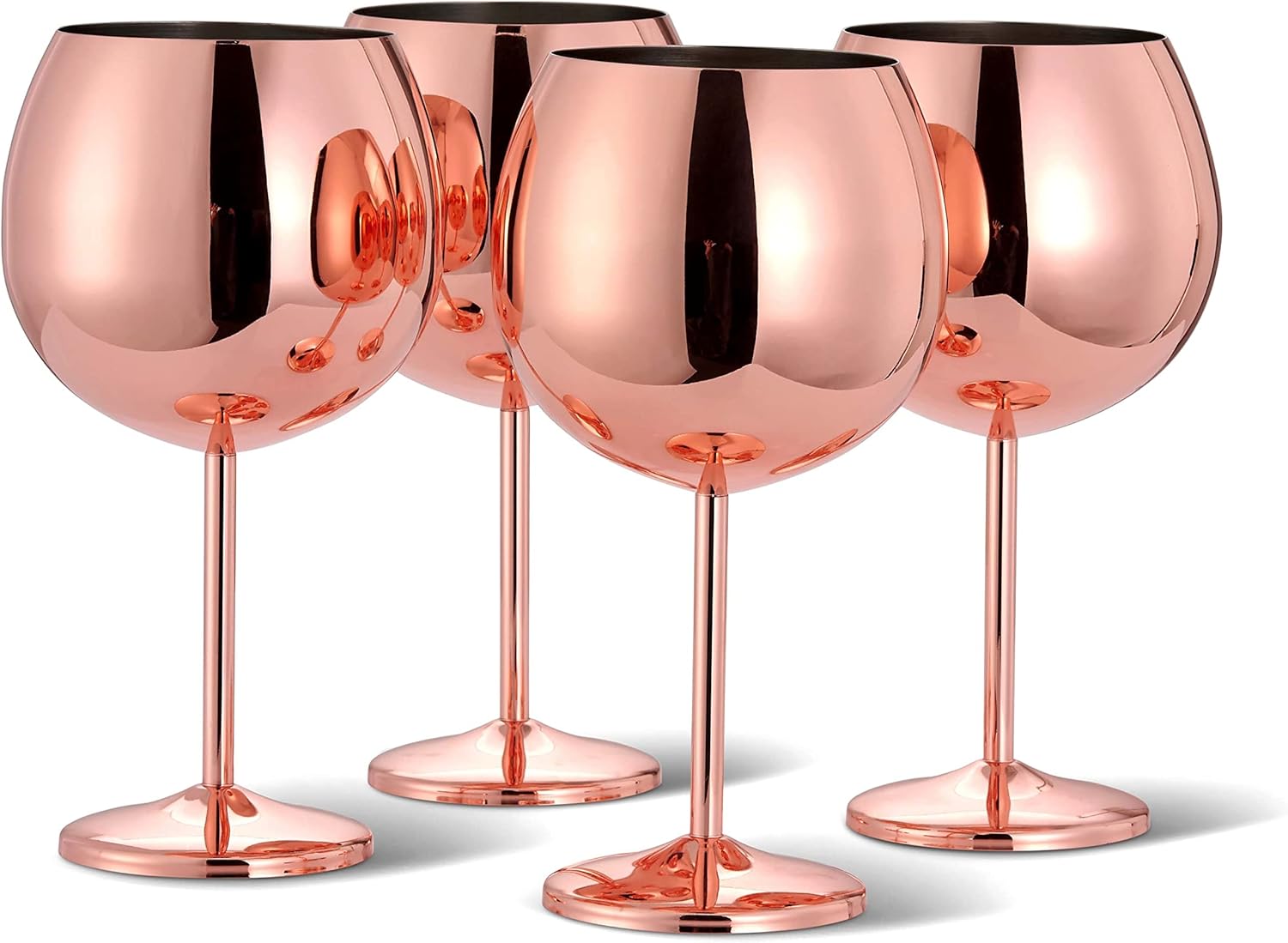 Edelstahl Gin Gläser Roségold 4er-Set