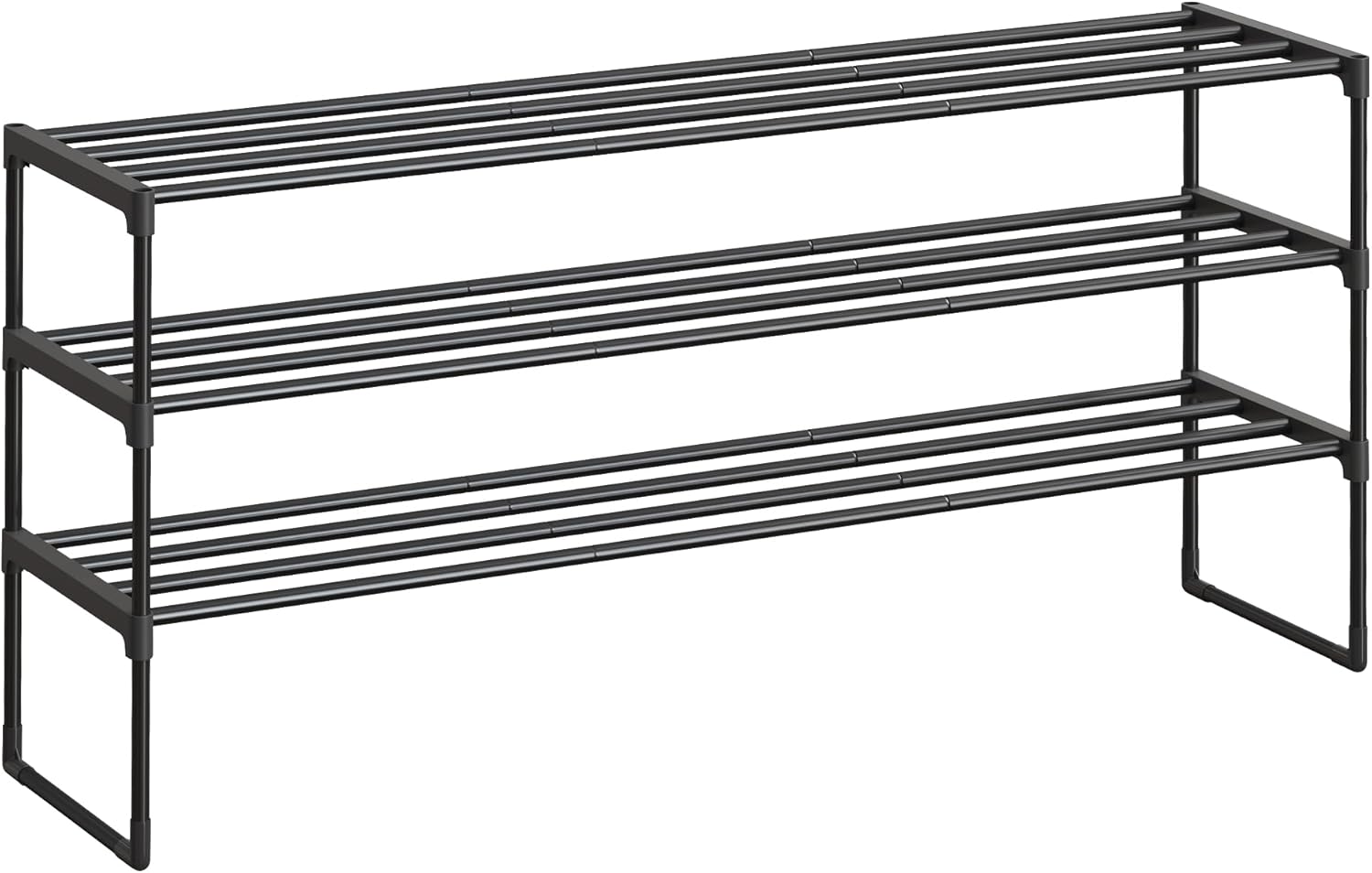 Schuhregal 3 Ebenen Schuh-Organizer Stapelbar
