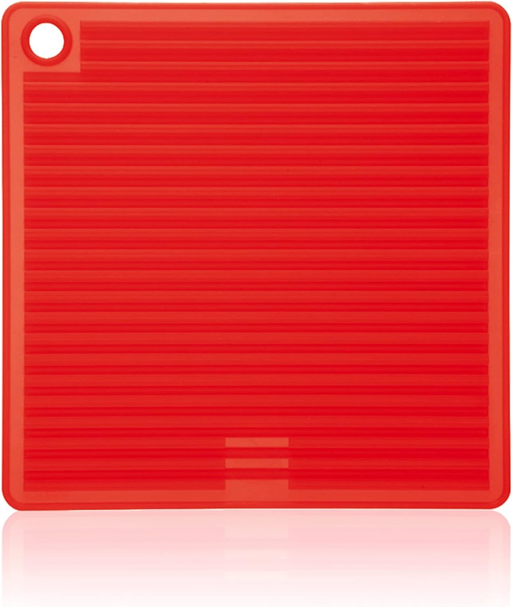 Topflappen Silikon Rot