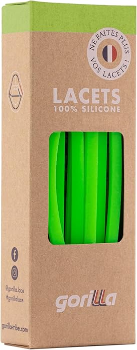 Elastische Schnürsenkel Flexibel Ohne Binden Schmal Silikon Neon Green