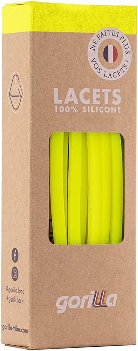 Elastische Schnürsenkel Flexibel Ohne Binden Schmal Silikon Neon Yellow