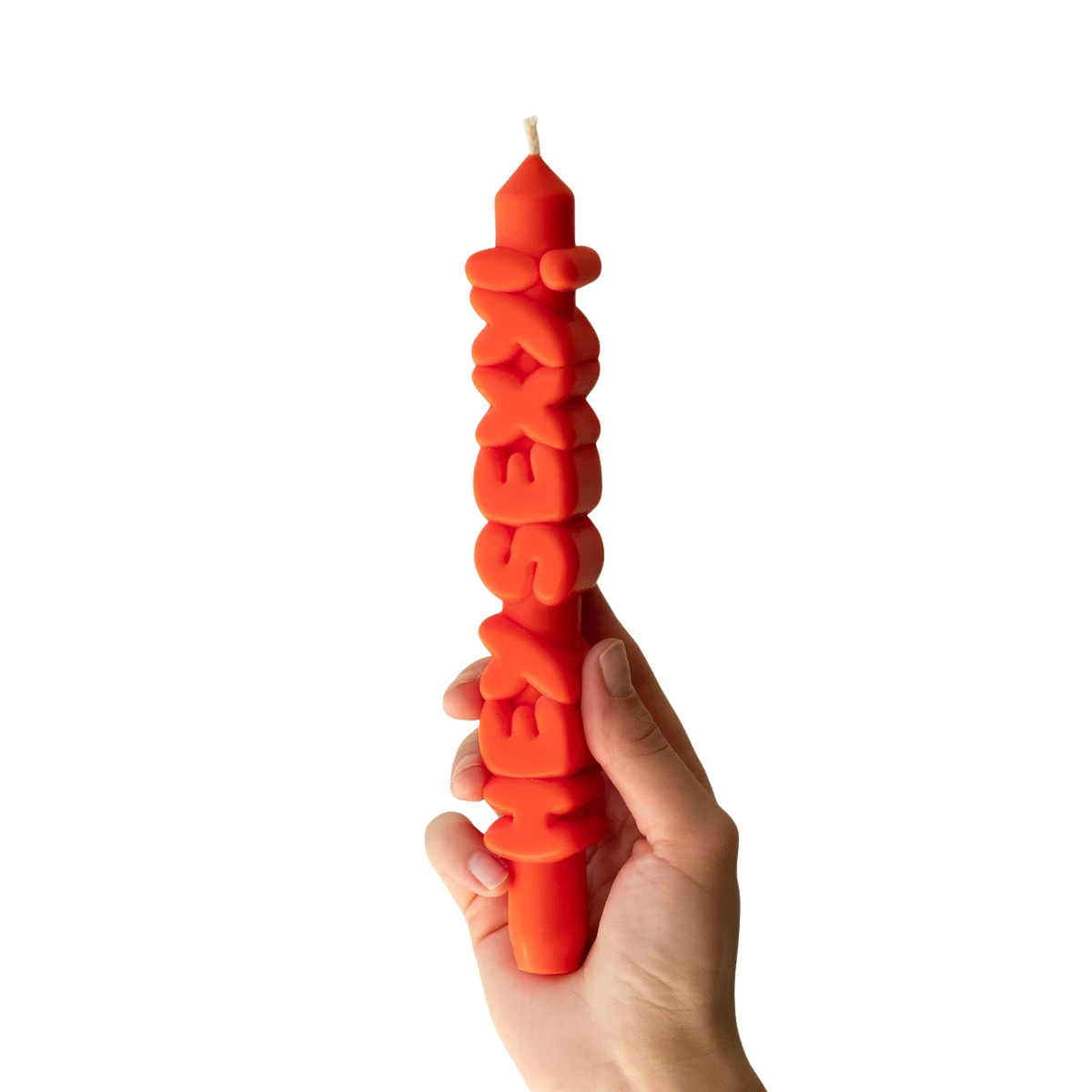 Kerze Taper candle HEY SEXY! Orange