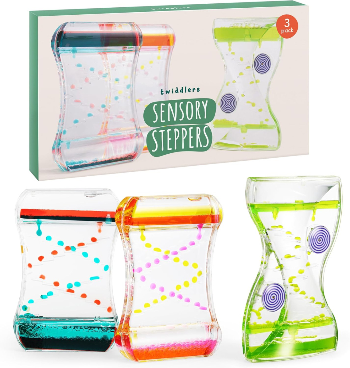 Flüssige Sanduhr Stepping Liquid Motion Timer 3er-Set