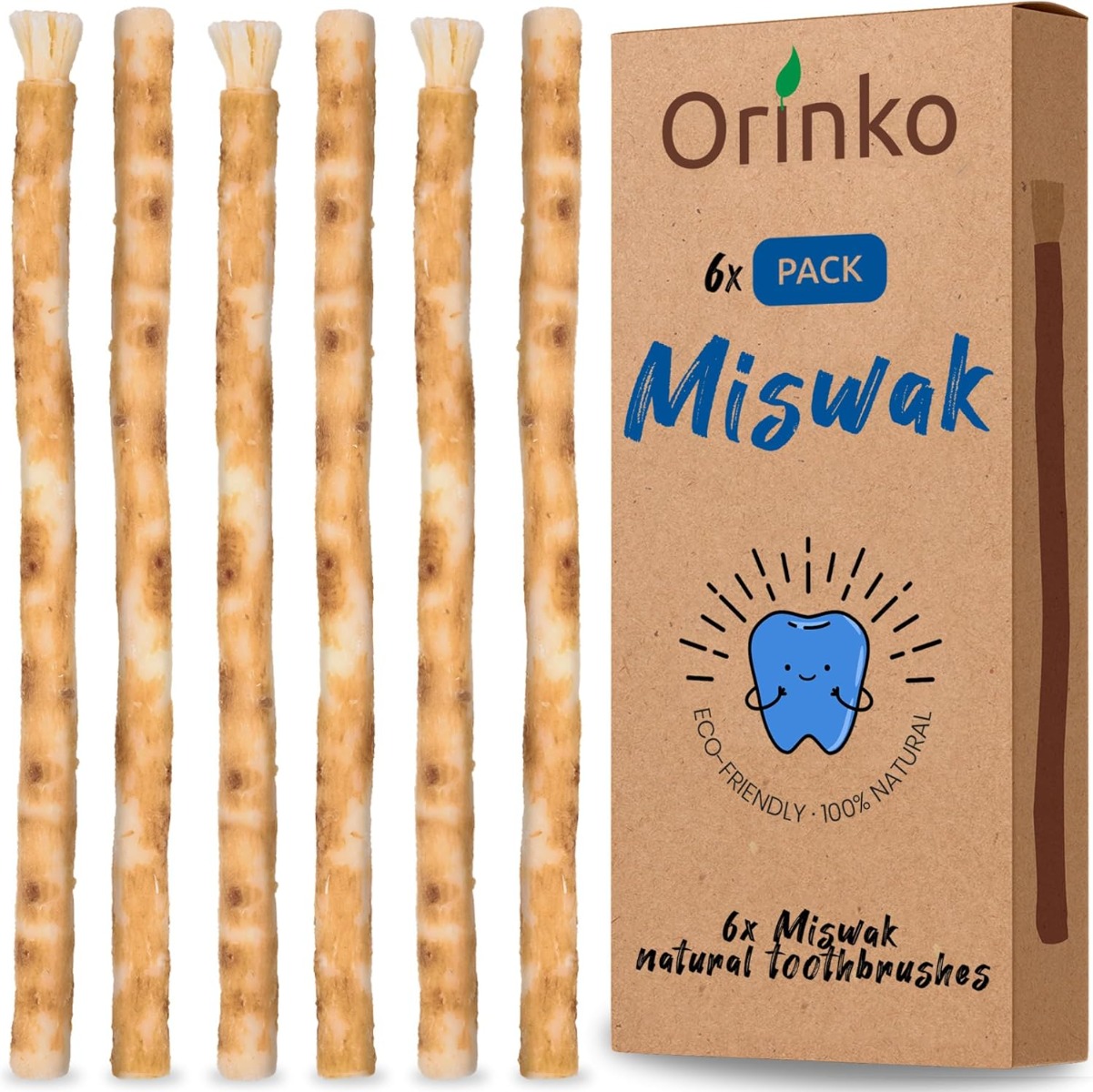 Miswak Natürliche Zahnbürste 6er-Pack