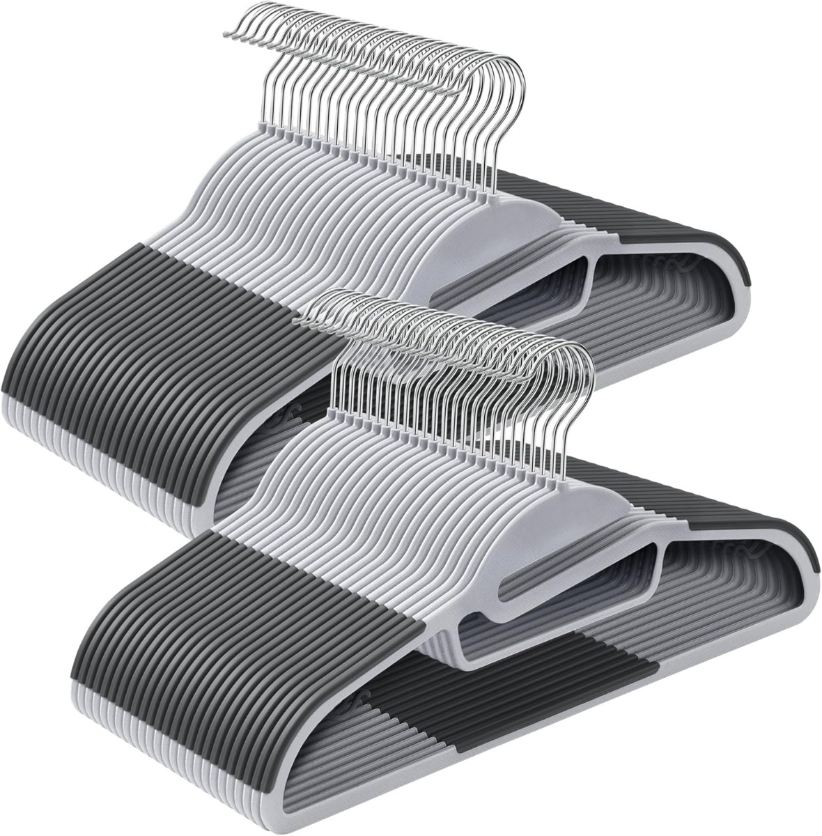 Kleiderbügel Kunststoff 50er Set Non Slip Grau