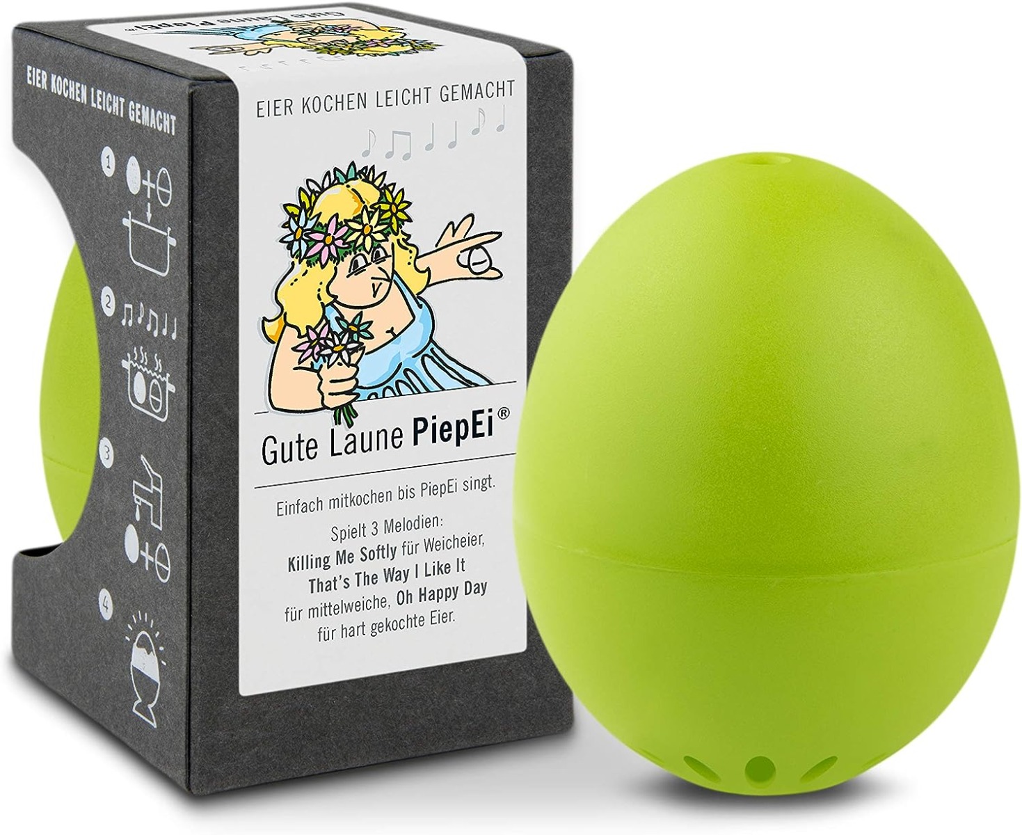 Singende Eieruhr Gute Laune hellgrün