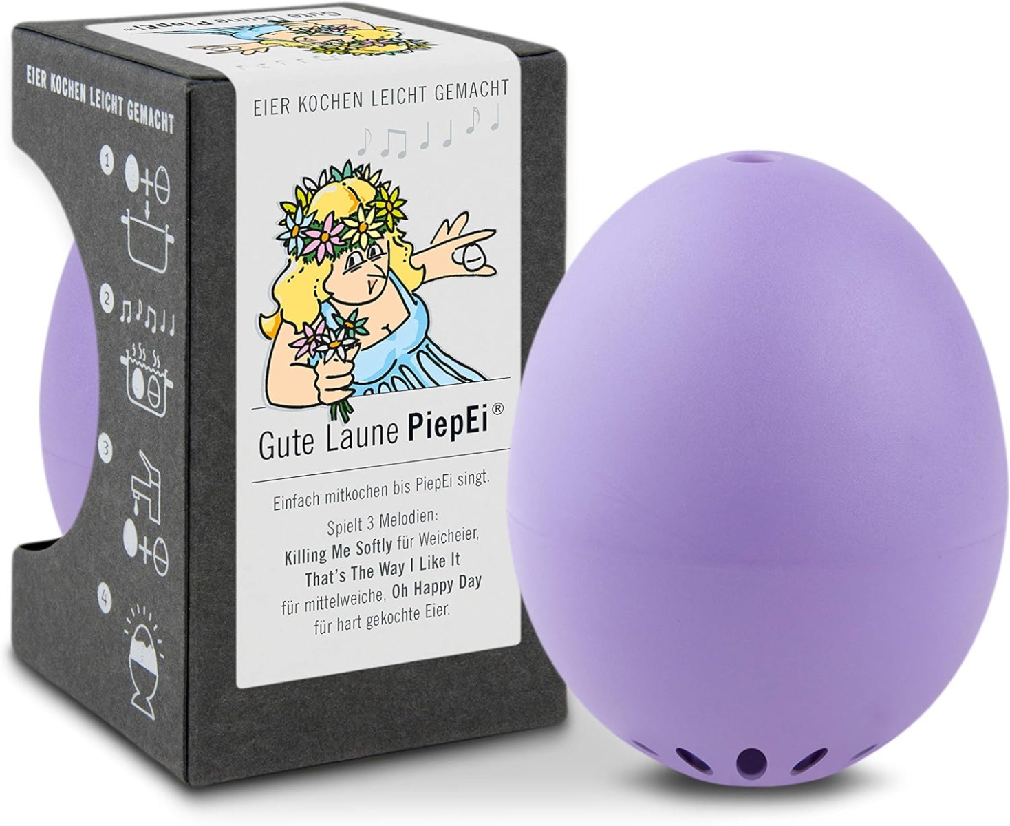 Singende Eieruhr Gute Laune lila