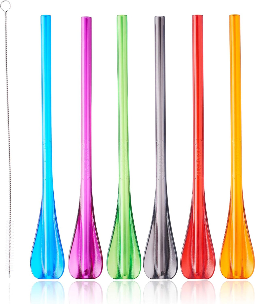 Trinkhalm-Löffel 6er-Set