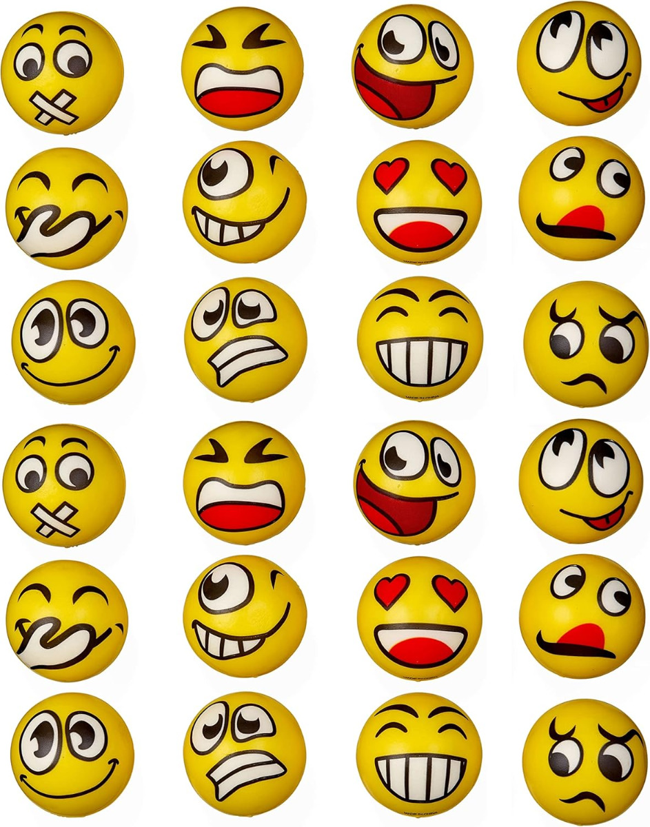 Antistress Bälle Emoji 24 Stück