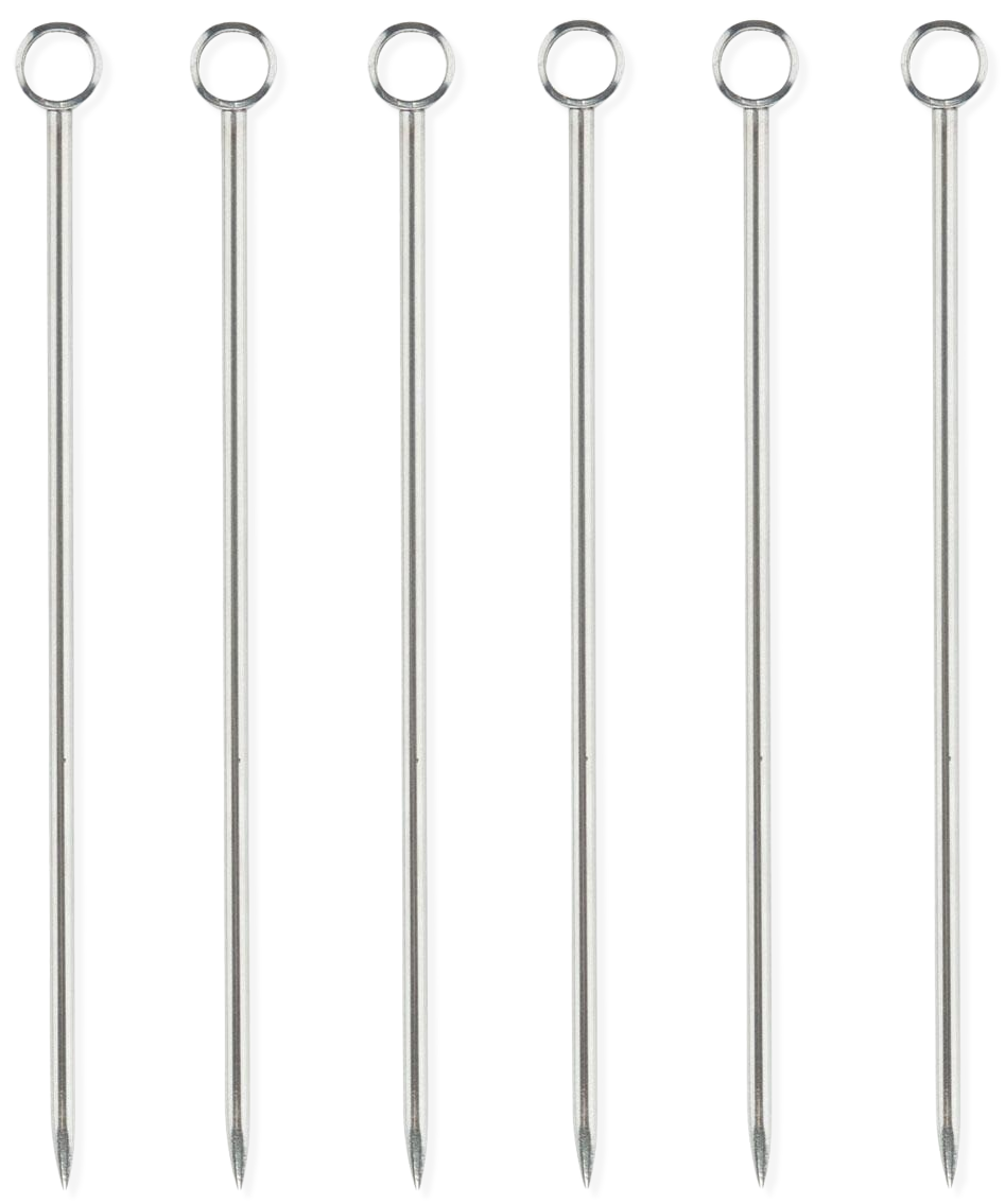 Cocktail-Rührstab 6er-Set Silber