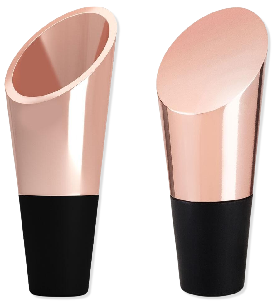 Weinausgiesser & Weinstopper 2er-Set Rose Gold