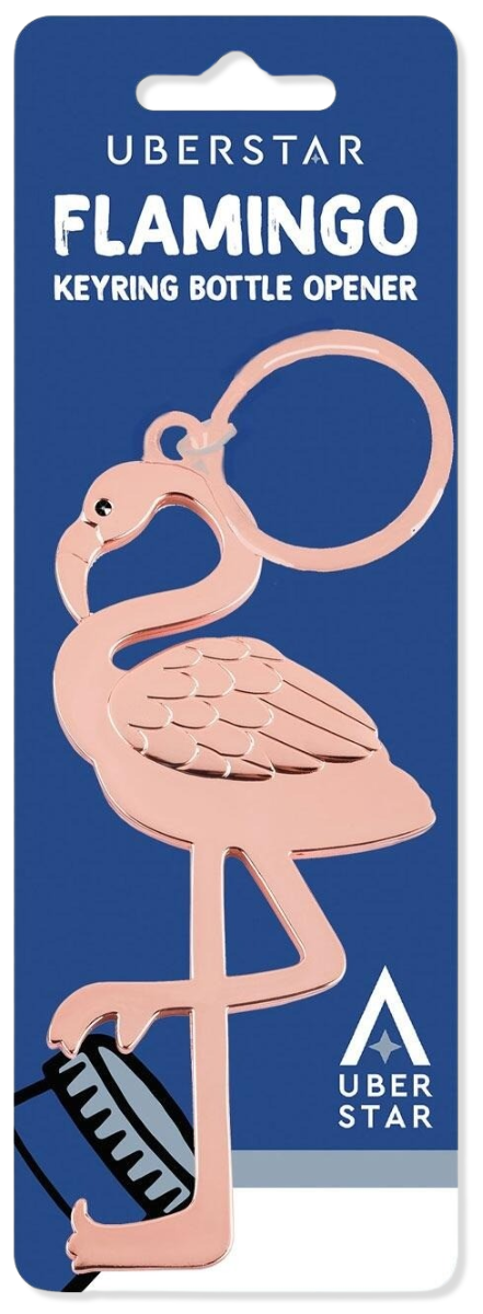 Flaschenöffner Flamingo mit Schlüsselanhänger