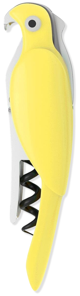 Flaschenöffner Wellensittich Gelb