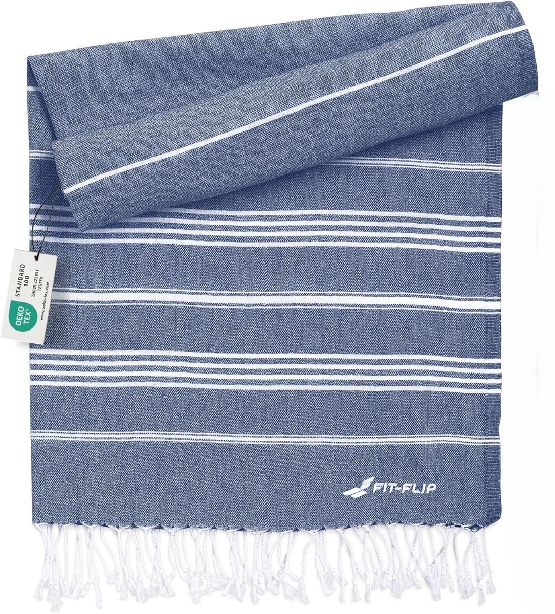 Hamamtuch Baumwolle Recycelt 100x200cm Navy – Sultan