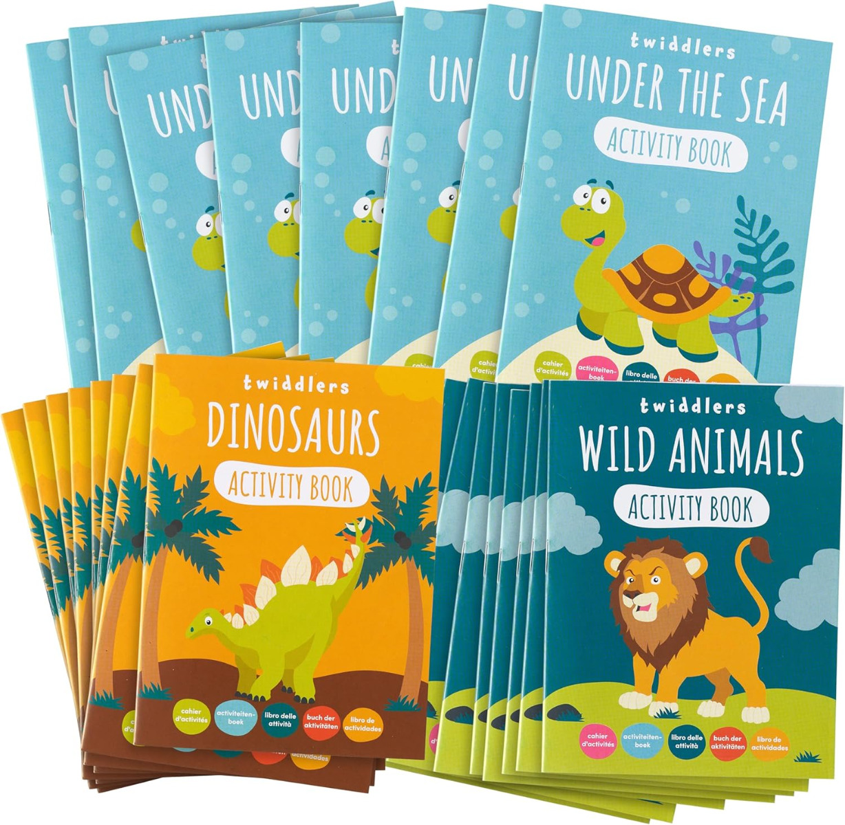 Malbuch Mini Safari, Dinosaurier, Wassertiere 24 Stück