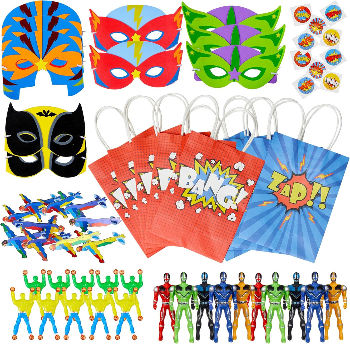 Goodie Bags befüllt Superhero Party 10 Stück