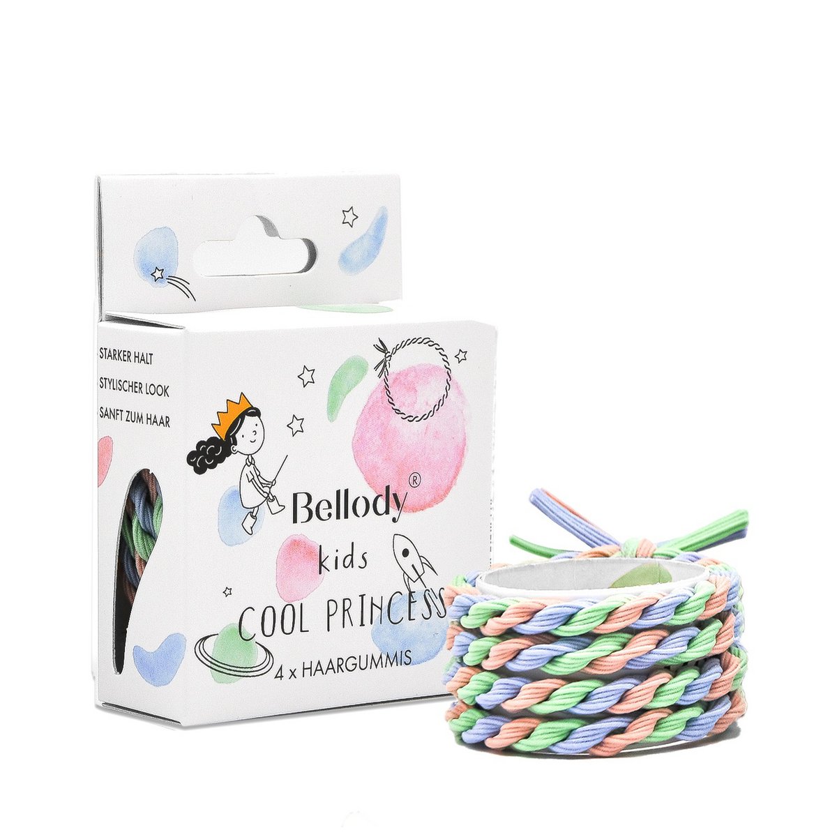 Kinder Haargummis Cool Princess 4er Set