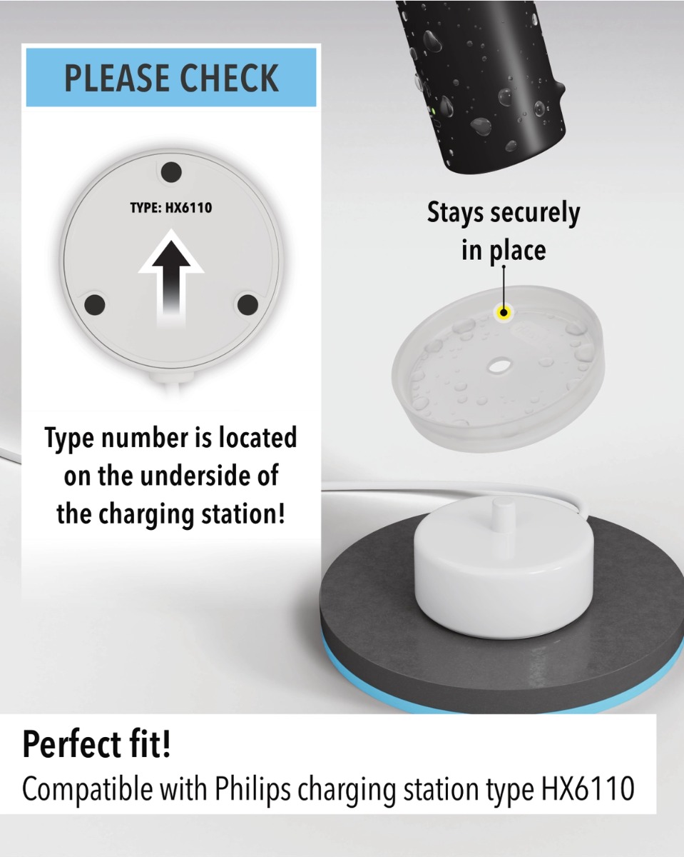 Silikonhülle für Ladestation Elektrische Zahnbürste Philips Sonicare Typ HX6110