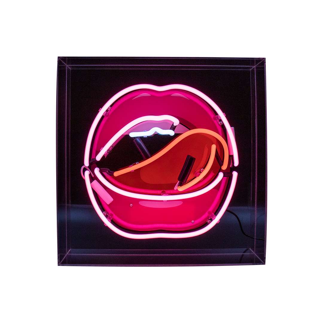 Grosse Acryl-Box Neon - Mund