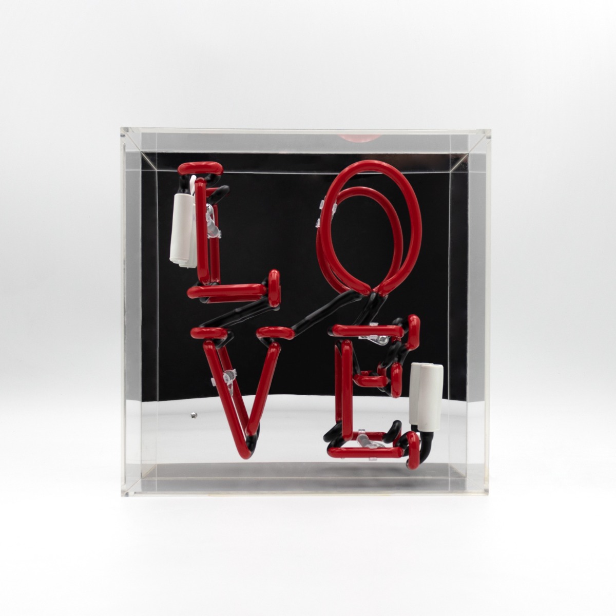 Acryl-Box Neon - Love rot