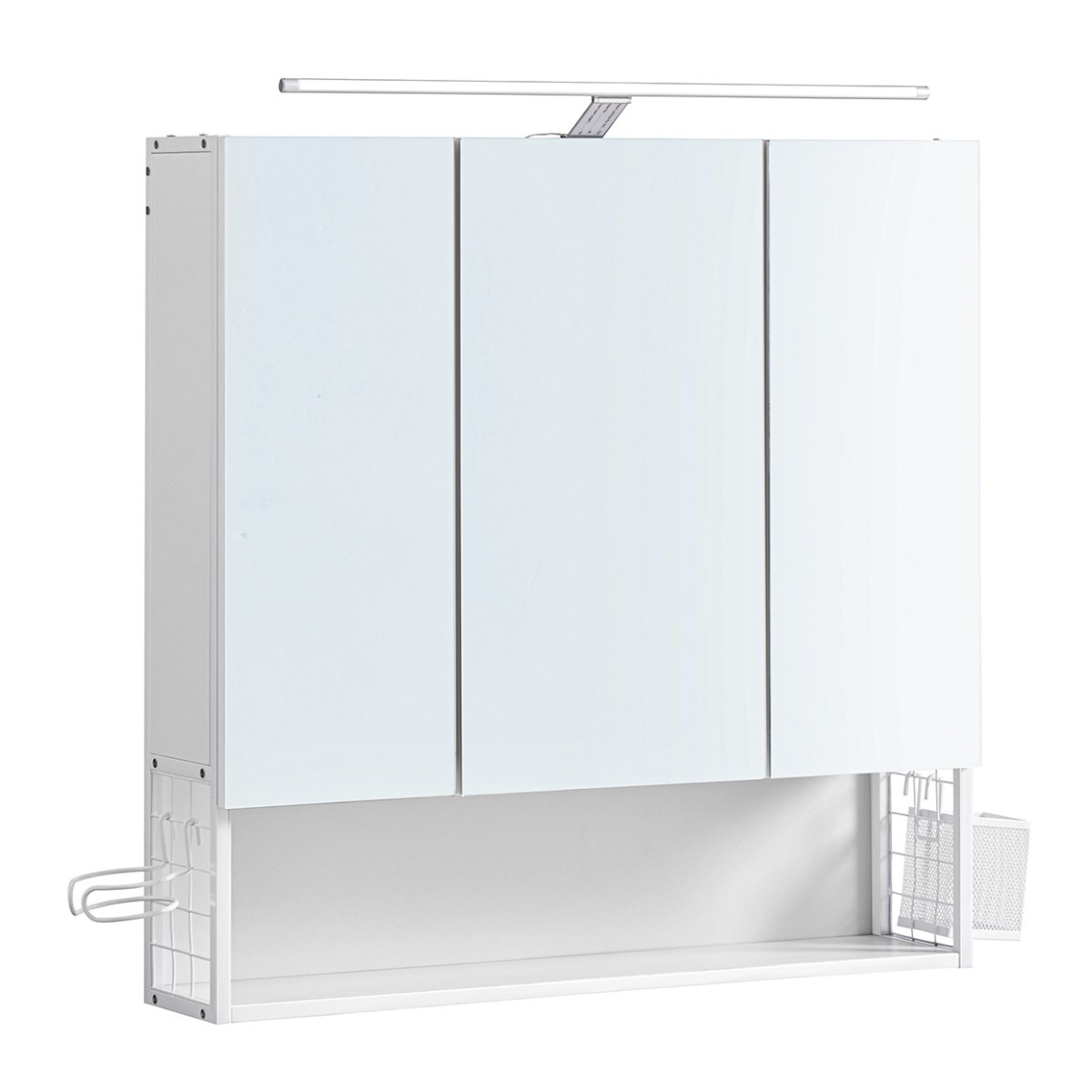 Badezimmerschrank Spiegelschrank LED Beleuchtung Wolkenweiss